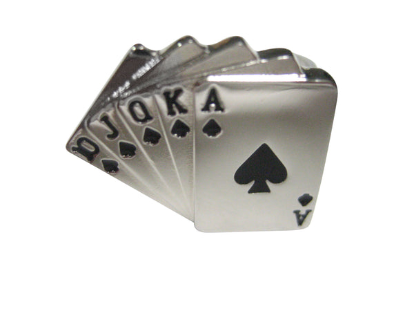 Royal Flush Gambling Poker Adjustable Size Fashion Ring