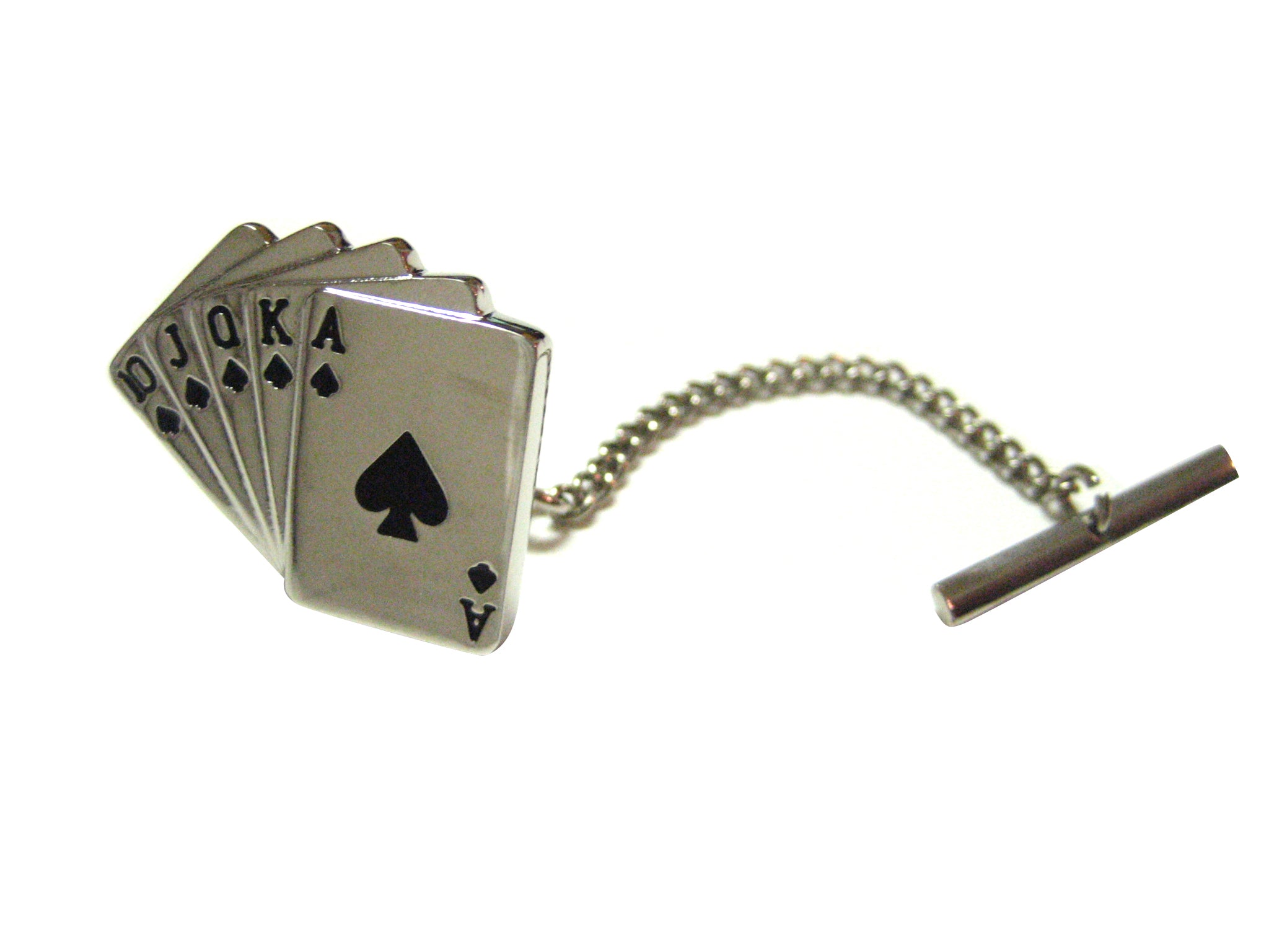 Royal Flush Gambling Poker Vegas Tie Tack