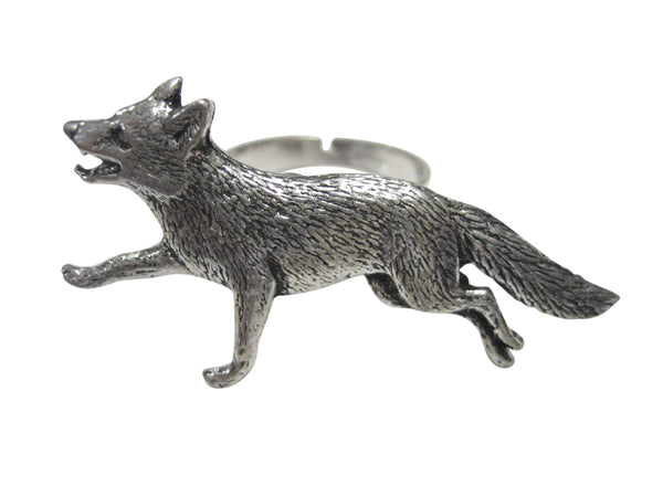 Running Fox Adjustable Size Fashion Ring