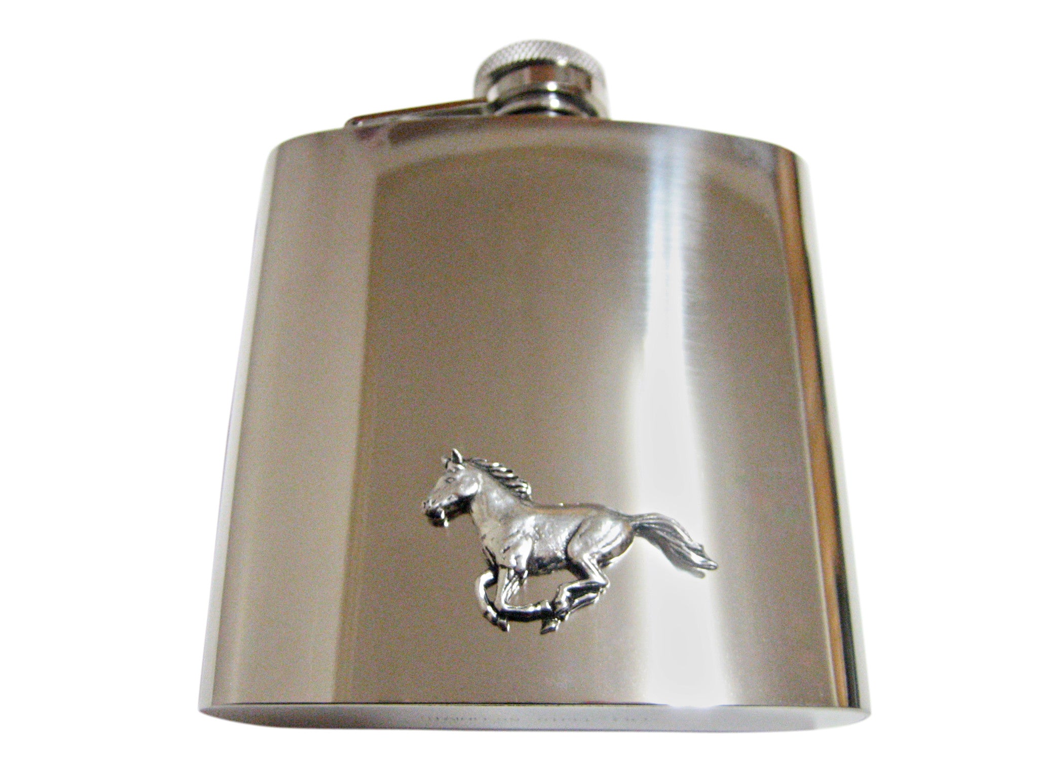 Running Horse 6 Oz. Stainless Steel Flask