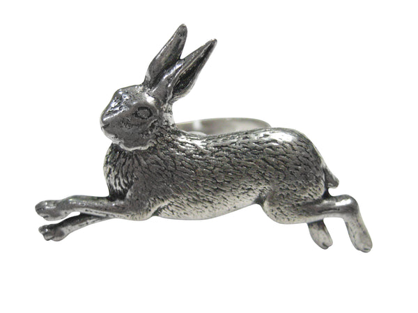 Running Rabbit Hare Adjustable Size Fashion Ring