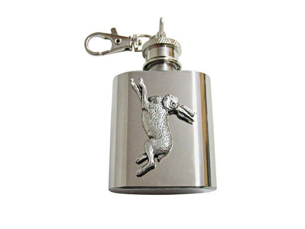 Running Rabbit Hare 1 Oz. Stainless Steel Key Chain Flask