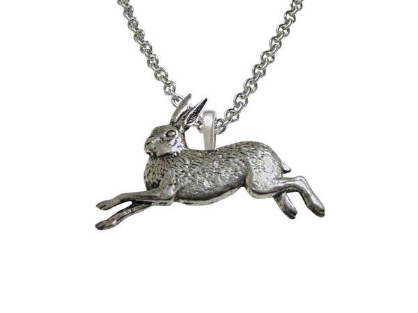 Running Rabbit Hare Pendant Necklace