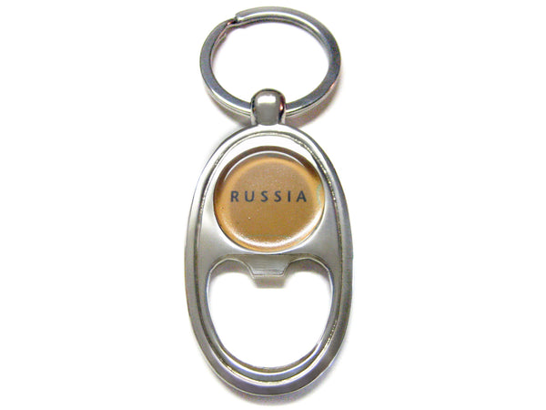 Russia Map Bottle Opener Key Chain