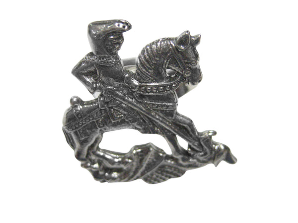 Saint George and the Dragon Adjustable Size Fashion Ring