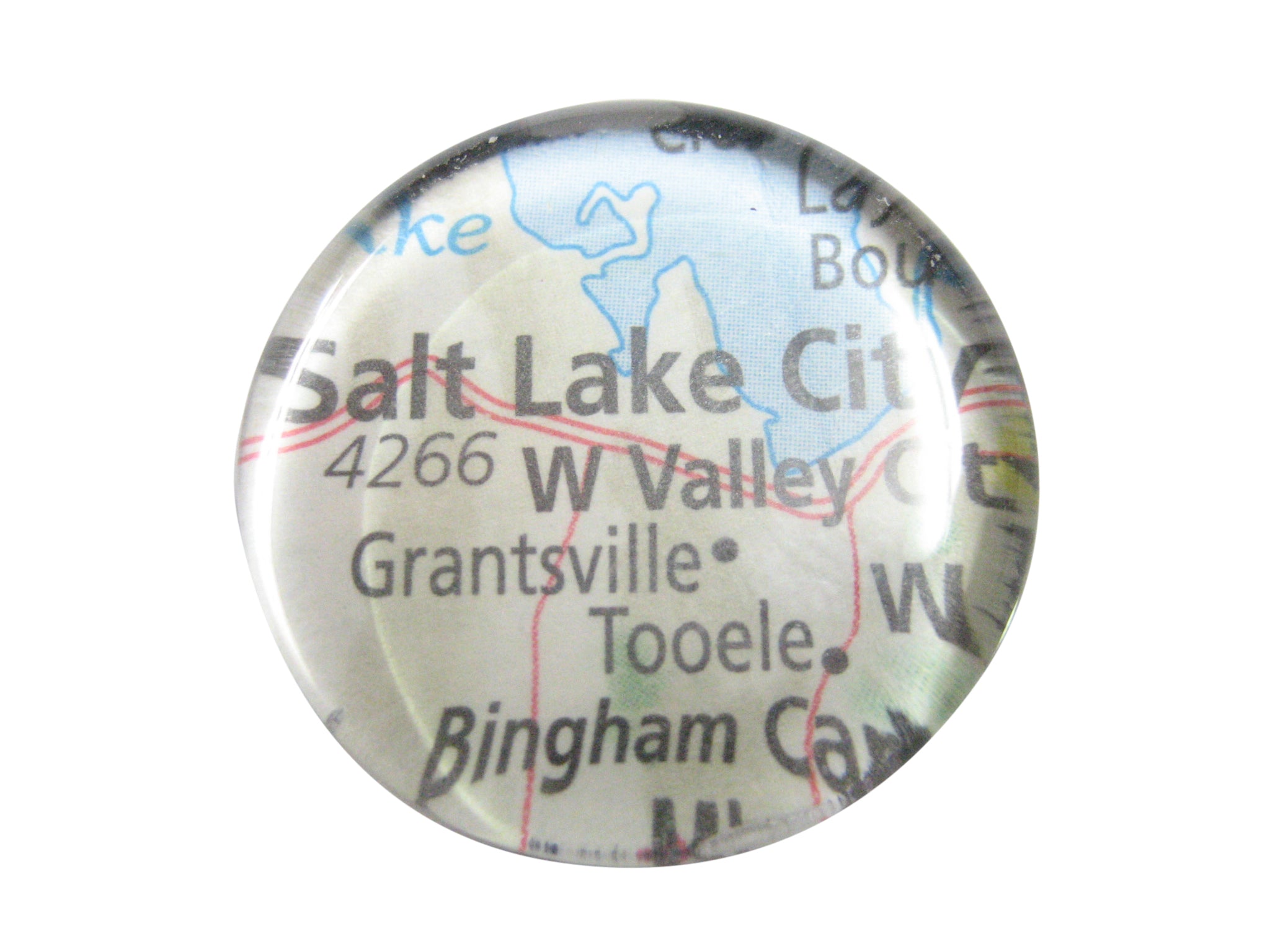 Salt Lake City Utah Map Pendant Magnet