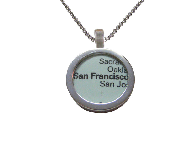San Francisco Map Pendant Necklace