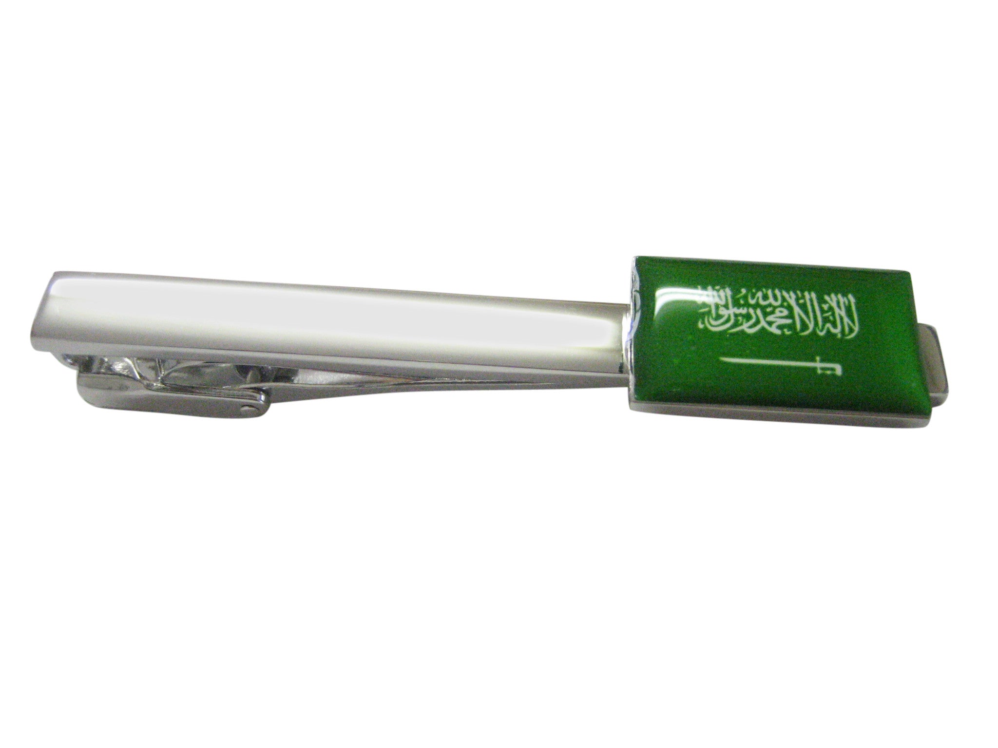 Saudi Arabia Flag Pendant Square Tie Clip