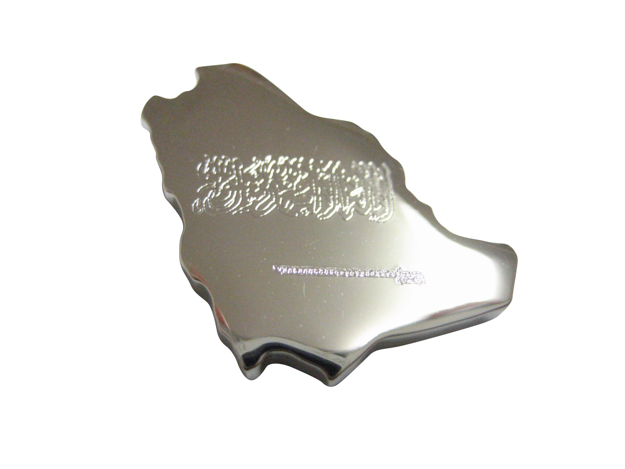 Saudi Arabia Map Shape and Flag Design Magnet