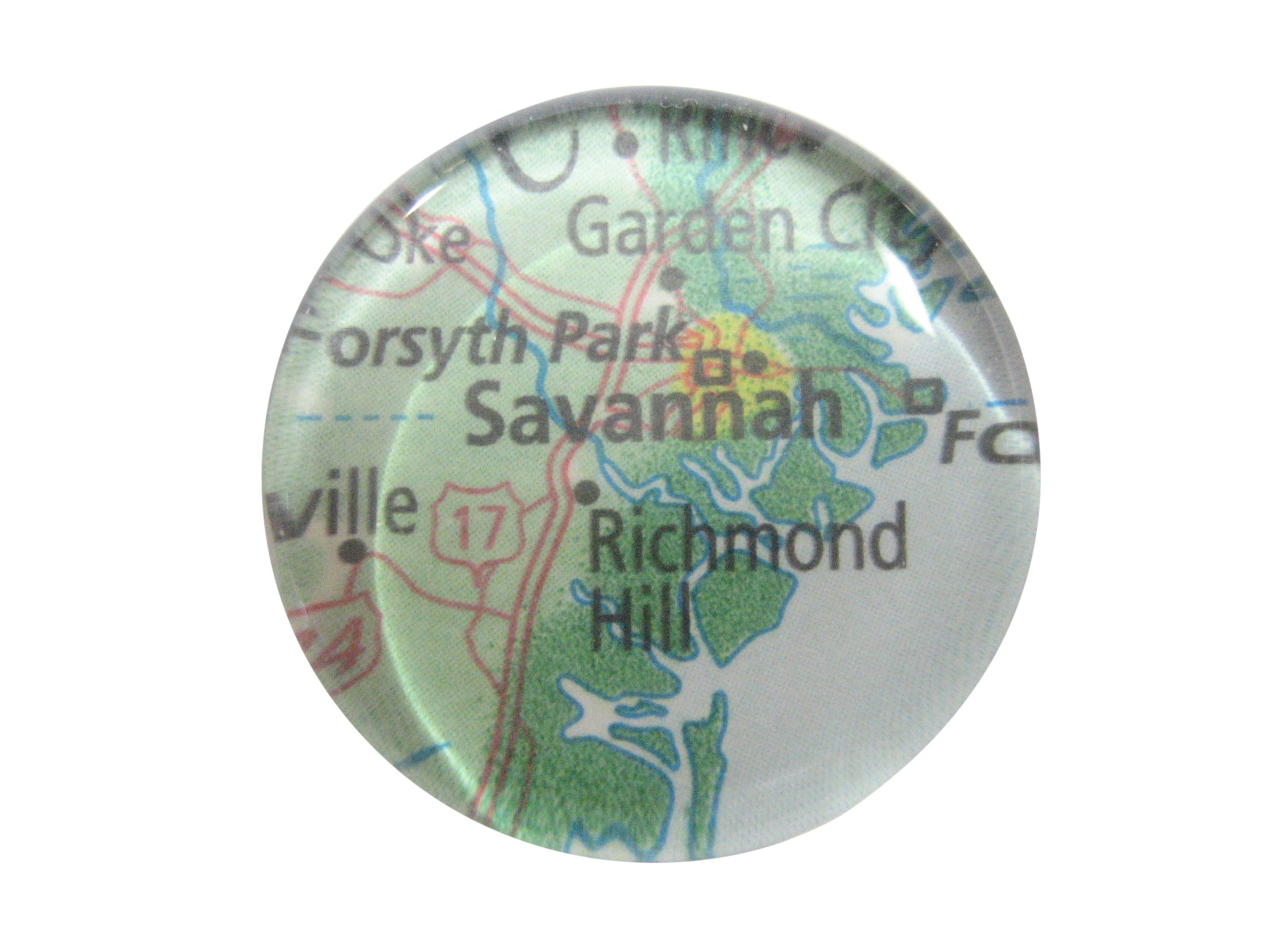 Savannah Georgia Map Pendant Magnet