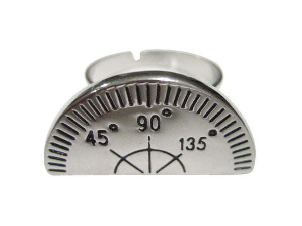 Scientific Engineering Protractor Adjustable Size Fashion Ring