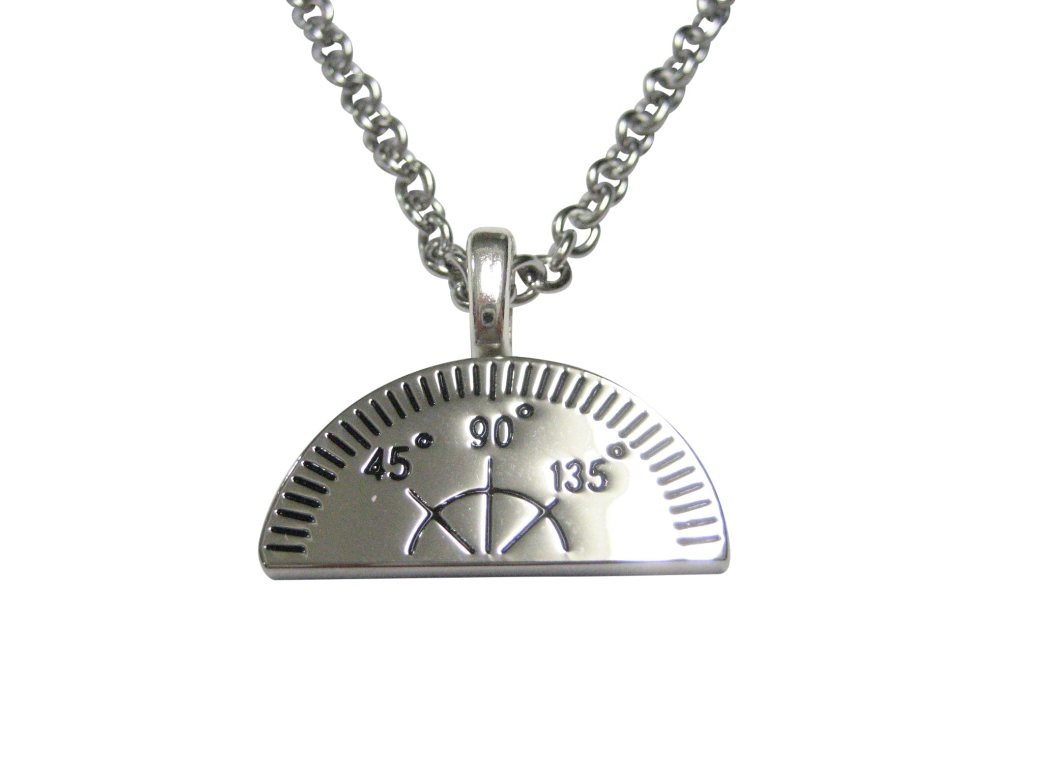 Scientific Engineering Protractor Pendant Necklace