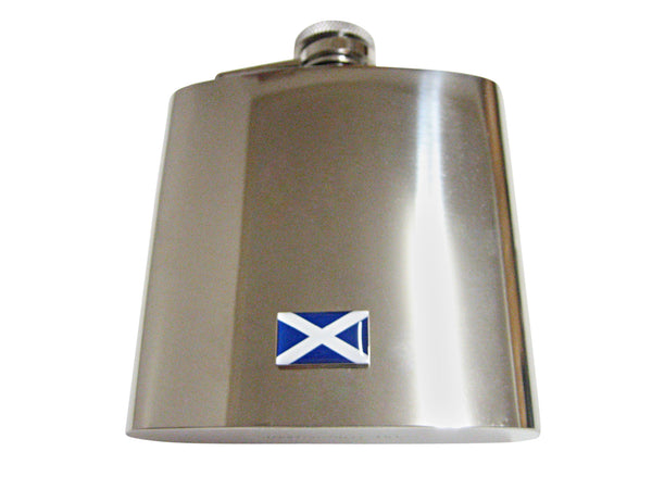 Scotland Flag Pendant 6 Oz. Stainless Steel Flask