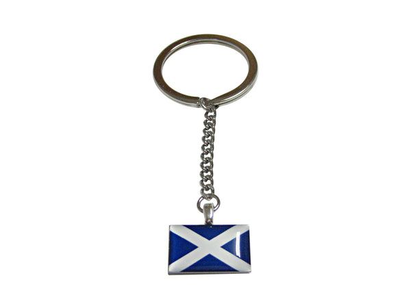 Scotland Flag Pendant Keychain