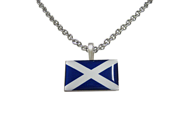 Scotland Flag Pendant Necklace