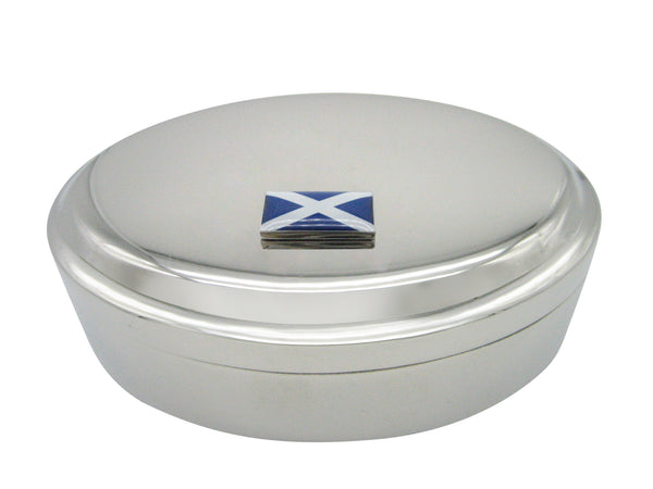 Scotland Flag Pendant Oval Trinket Jewelry Box