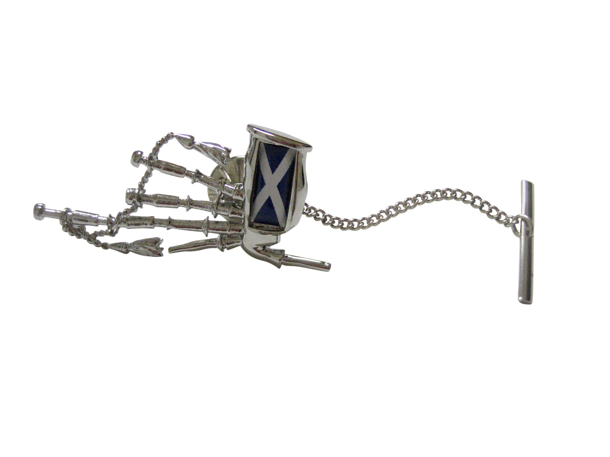 Scotland Flag Scottish Bag Pipes Music Instrument Tie Tack