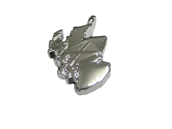Scotland Map Shape and Flag Design Magnet