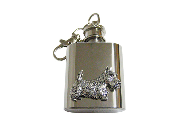 Scottish Terrier Dog 1 Oz. Stainless Steel Key Chain Flask