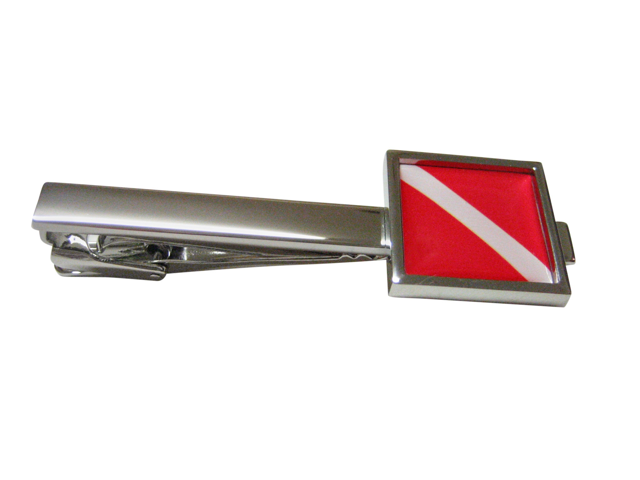 Scuba Diving Flag Square Tie Clip