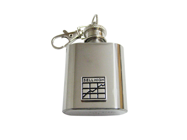 Sell High Investment 1 Oz. Stainless Steel Key Chain Flask
