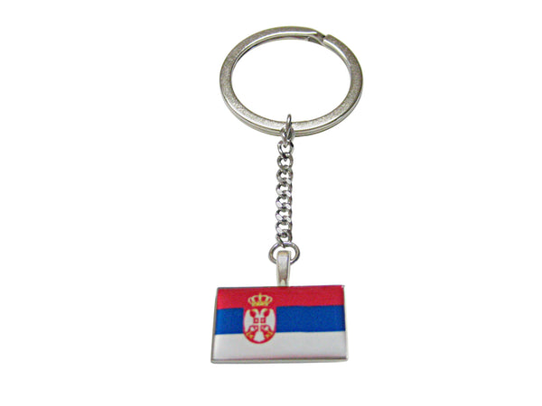 Serbia Flag Pendant Keychain
