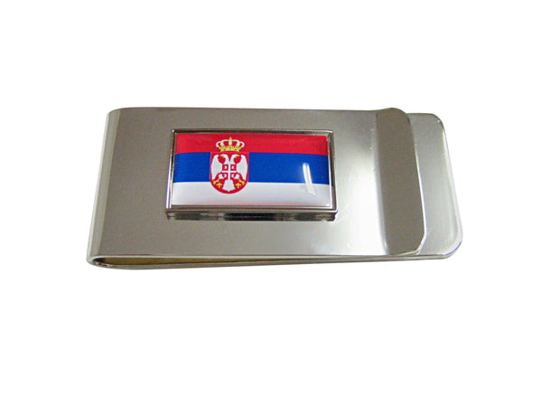 Serbia Flag Pendant Money Clip