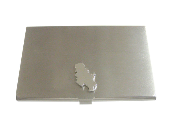 Serbia Map Shape Business Card Holder