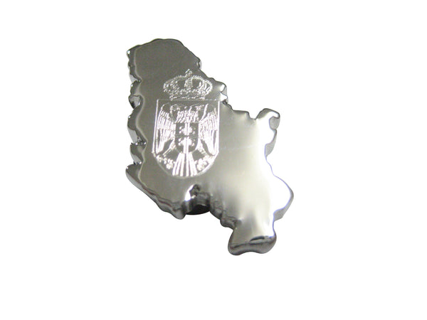 Serbia Map Shape and Flag Design Magnet
