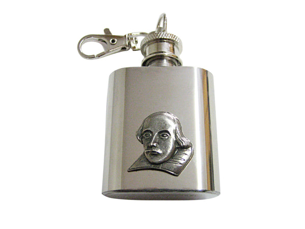 Shakespeare Figure 1 Oz. Stainless Steel Key Chain Flask