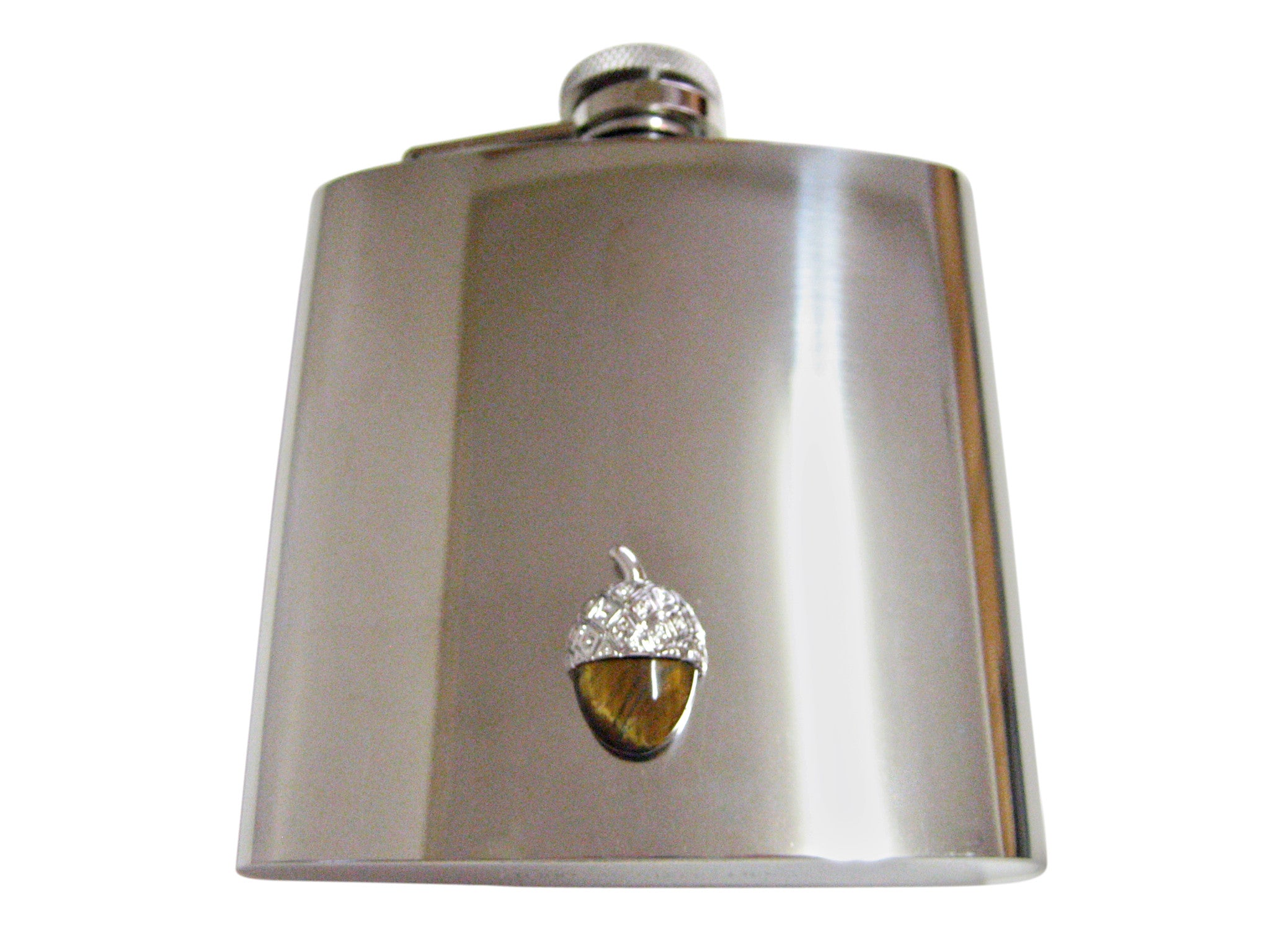 Shiny Acorn 6 Oz. Stainless Steel Flask