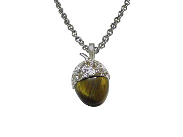 Shiny Acorn Pendant Necklace
