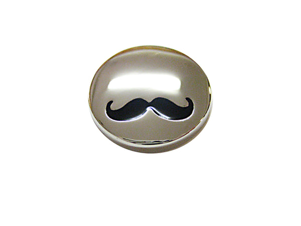Shiny Circular Hipster Mustache Magnet
