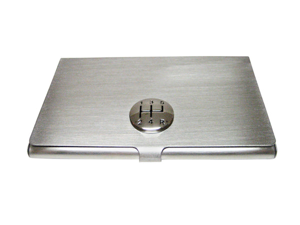 Shiny Gear Shift Business Card Holder