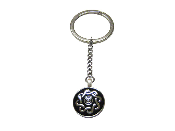 Shiny Round Celtic Design Pendant Keychain