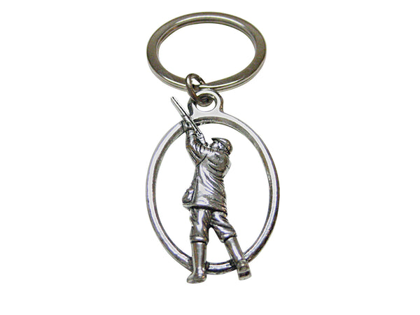 Shooter Gamekeeper Oval Key Chain