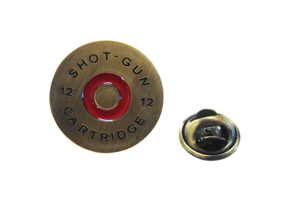 Brass Toned Shotgun Shell Lapel Pin