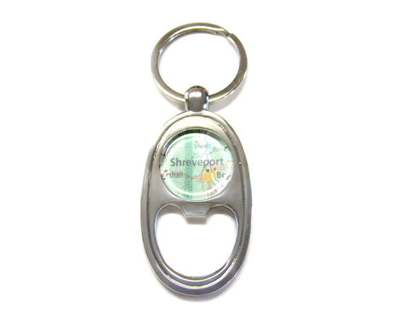 Shreveport Louisiana Map Bottle Opener Key Chain