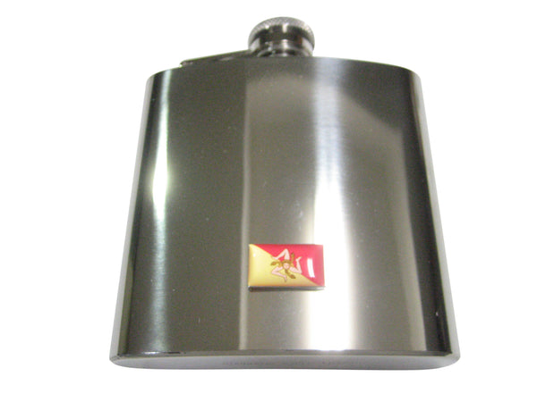 Sicily Flag 6oz Flask