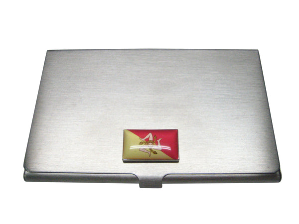 Sicily Flag Business Card Holder