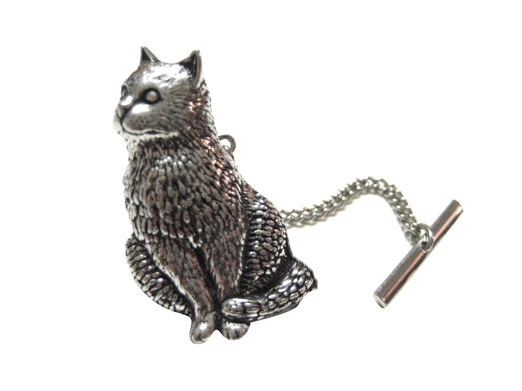 Side Facing Cat Tie Tack