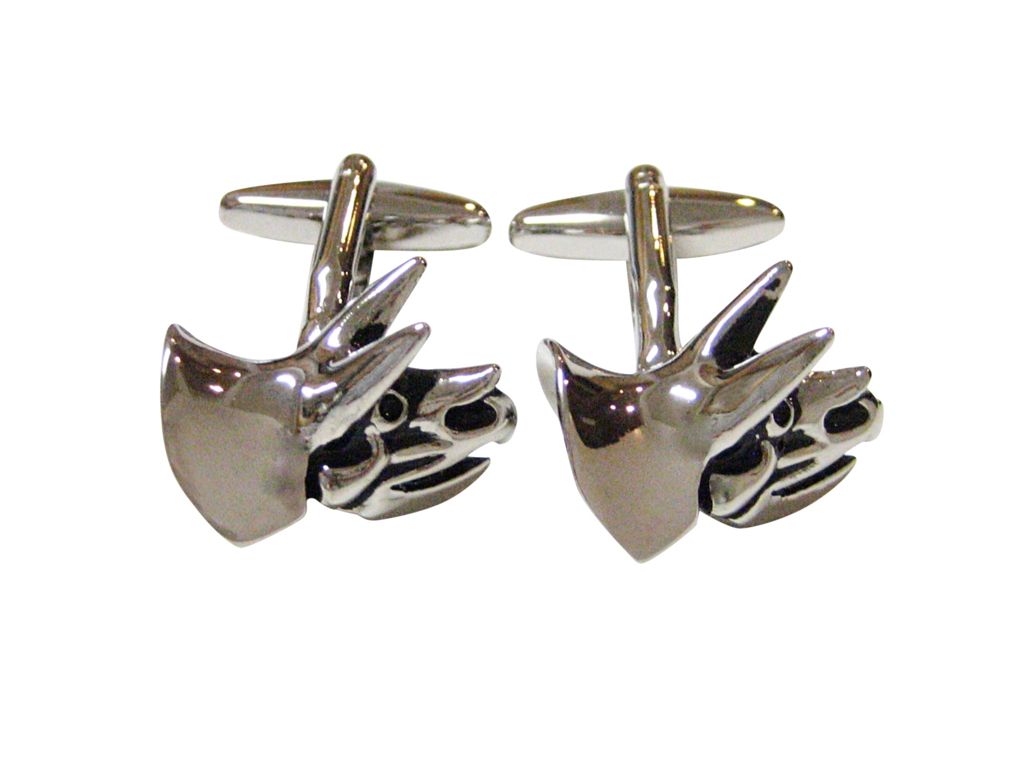 Side Facing Triceratops Dinosaur Cufflinks