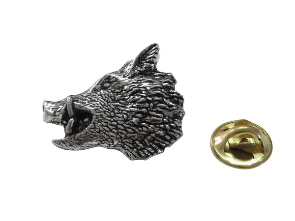 Side Looking Wild Boar Lapel Pin
