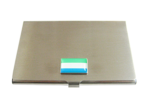 Sierra Leone Flag Pendant Business Card Holder