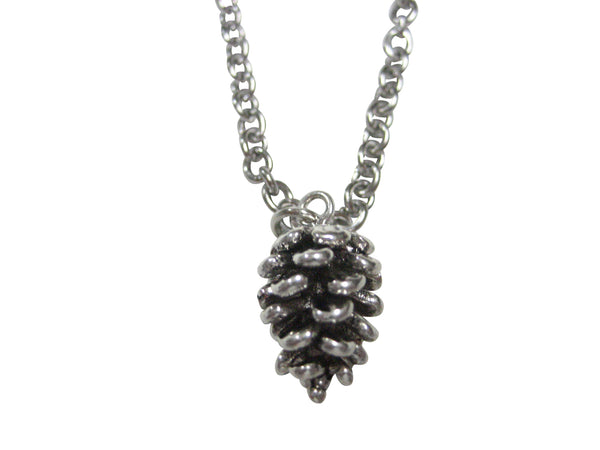 Silver Toned Acorn Pendant Necklace