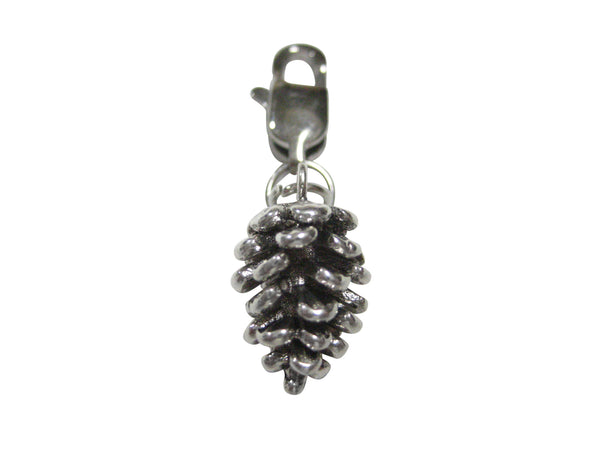 Silver Toned Acorn Pendant Zipper Pull Charm