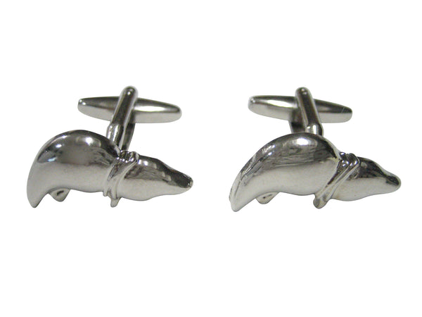 Silver Toned Anatomical Medical Hepatologist Liver Cufflinks