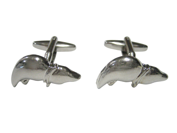 Silver Toned Anatomical Medical Hepatologist Liver Cufflinks