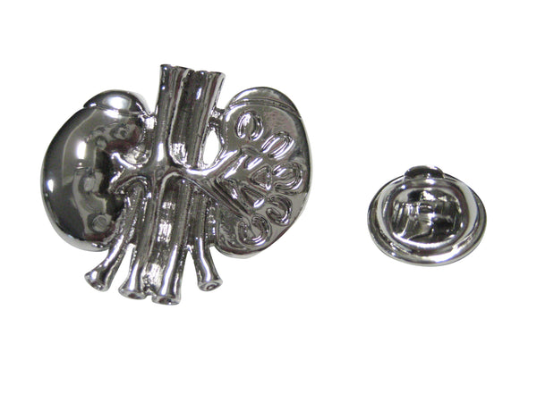 Silver Toned Anatomical Medical Nephrologists Kidney Lapel Pin