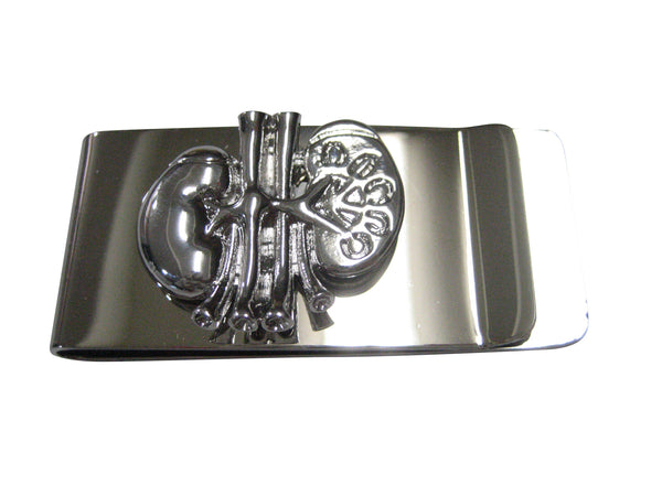 Silver Toned Anatomical Medical Nephrologists Kidney Money Clip